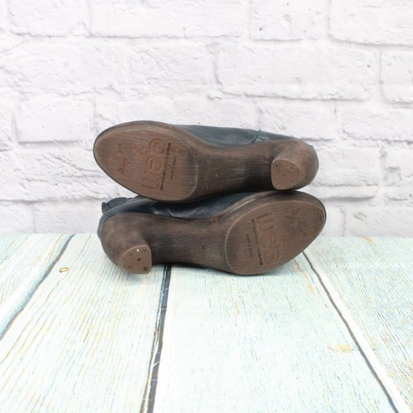 Eric Michael Web Shoemakers Blue Leather Slip On Chelsea Boots Size 8 - 8.5 - Picture 9 of 9